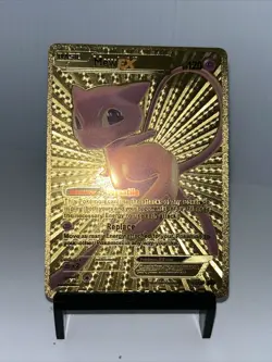 Mew EX Gold Tone Foil Pokemon Card Fan Art Display Card HP120 - Image 5