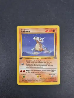 Cubone - 50/64 - Common - Jungle - 1st Edition - WOTC Pokemon Card - LP - Image 1