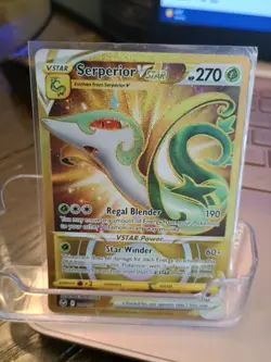 Pokemon TCG Serperior VSTAR Silver Tempest Holo Card 210/195 - Image 1