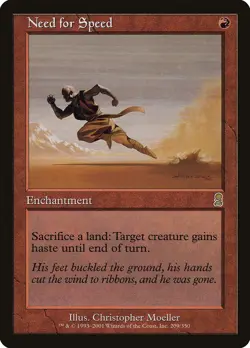 Need for Speed Odyssey HEAVILY PLD Red Rare MAGIC THE GATHERING CARD ABUGames - Image 1