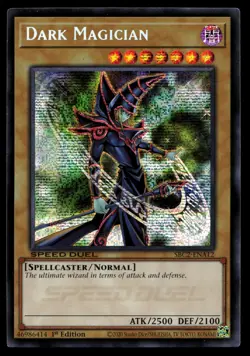 Dark Magician SBC2-ENA12 Speed Duel Battle City Finals 1st Edition Yugioh Card - Image 1