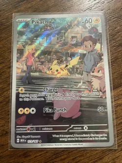 Pokemon TCG S&V 151 Pikachu Card 173/165 Illustration Rare Near Mint Full Art - Image 1