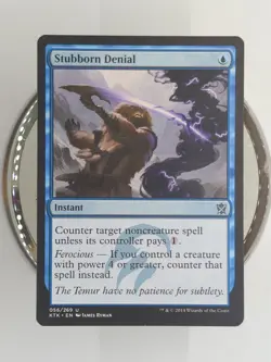 Stubborn Denial Khans of Tarkir NM/LP Small Seller 💌 Fast Free Shipping! - Image 1