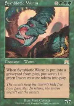 MTG Symbiotic Wurm, Onslaught, Damaged, English - Image 1
