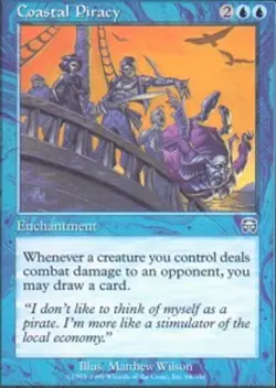 MTG Coastal Piracy, Mercadian Masques, Heavily Played, English - Image 1