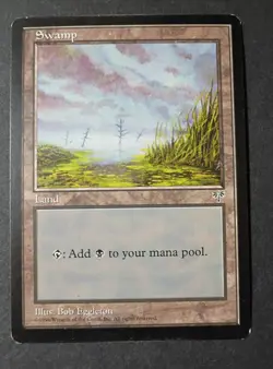 MTG - Magic: The Gathering - Swamps 339-342 - Mirage Vintage 1996 - LP/MP - Image 2