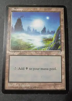MTG - Magic: The Gathering - Swamps 339-342 - Mirage Vintage 1996 - LP/MP - Image 3
