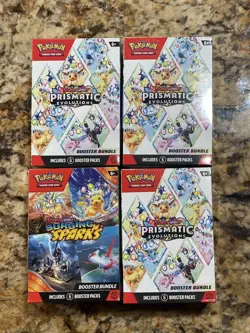 Pokemon TCG Prismatic Evolutions Surging Sparks Booster Bundle Lot of 4 - Image 1