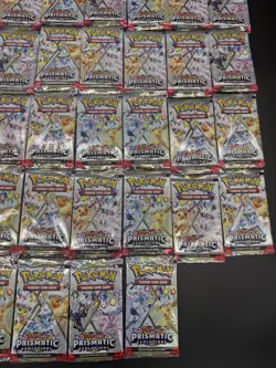 Pokemon Scarlet & Violet Prismatic Evolutions New Sealed Booster Pack Lot Of 56 - Image 4
