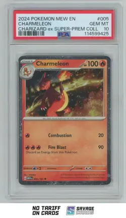 2024 Pokemon Promo Charizard Super Premium Collection Charmeleon PSA 10 #005/165 - Image 1