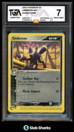 2003 POKEMON EX SANDSTORM #24/100 UMBREON RARE TGA 7 - Image 1