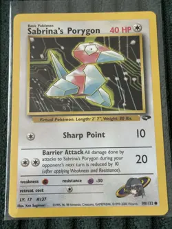 Pokemon Gym Challenge Sabrina's Porygon 98/132 - Image 1