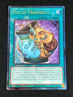 YUGIOH POT OF PROSPERITY RA01-EN066 1ST PRISM ULTIMATE (NM) - Image 1