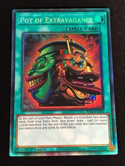 Yugioh Pot of Extravagance RA01-EN059 1st Collectors (NM) - Image 1
