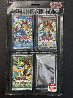 Yu-Gi-Oh Forbidden Legacy 3-Pack Blister Factory Sealed - Image 1