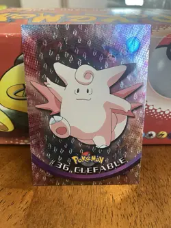 Clefable #36 - TOPPS 1999 Pokemon Card - Black Logo - Textured Flames Holo - Image 1