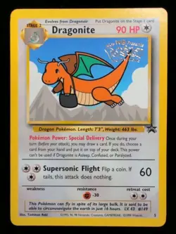 Pokemon Card Dragonite #5 First Movie Stamped Black Star Promo - Image 1