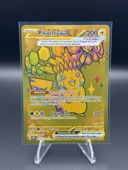 Prismatic Evolutions Pikachu EX Gold Hyper Rare Card 179/131 Pokemon TCG - Image 1