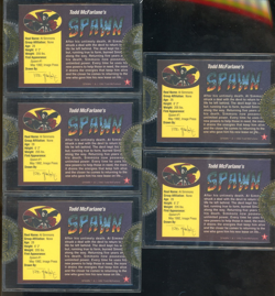 Lot of 5 1992 Wizard Magazine Series 1 Spawn Gold Cards Image Comics Sealed - Image 2
