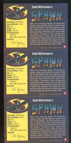 Lot of 3 1992 Wizard Magazine Series 1 Spawn Platinum Cards Image Comics - Image 2