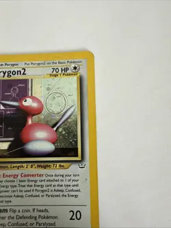 FREE SHIPPING Pokemon TCG Porygon2 Neo Revelation Holo Rare Card 12/64 MP - Image 4
