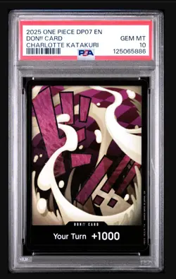 2025 ONE PIECE ENG DP07 Charlotte Katakuri -HOLO DON!! CARD PSA 10 - Image 1