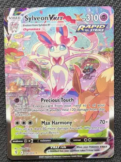 Sylveon VMAX 212/203 Evolving Skies Holo Rare Pokemon Card Alt Art 2021 - Image 1
