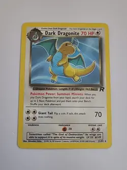 Dark Dragonite 22/82 Team Rocket Non-Holo WOTC Vintage Pokemon Card Near Mint LP - Image 1