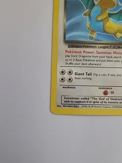 Dark Dragonite 22/82 Team Rocket Non-Holo WOTC Vintage Pokemon Card Near Mint LP - Image 2