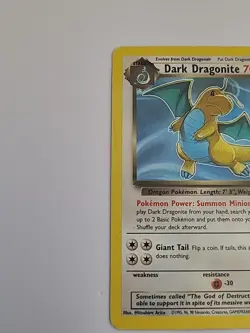 Dark Dragonite 22/82 Team Rocket Non-Holo WOTC Vintage Pokemon Card Near Mint LP - Image 3