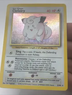 Clefairy 5/102 Holo Rare Base Set Pokemon Card - Image 2