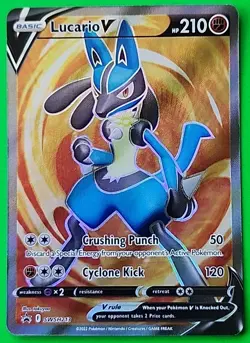 Lucario V SWSH213 SWSH: Sword & Shield Promo Cards Holo Pokemon TCG NM - Image 1