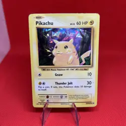 Pikachu Cracked Ice Holo 35/108 XY Evolutions 2016 CREASED Pokemon Card - Image 1