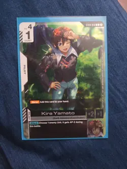 Kira Yamato Gundam Card Game ST04-010 C Promo English - Image 1