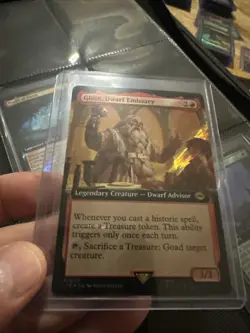 Gloin, Dwarf Emissary, R 0771, NM Surge Foil, MTG LotR Lord Rings Magic TCG Card - Image 1