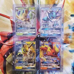 Leafeon GX + Vaporeon GX + Jolteon GX + Flareon GX - Pokemon Cards - Lot #282 - Image 1