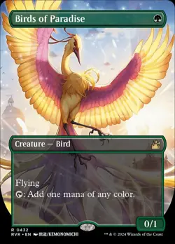 [1x] Birds of Paradise - Anime Borderless Near Mint, English RVR Extras MTG Magi - Image 1