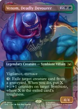 1 x Venom, Deadly Devourer - Borderless - Foil - SPE - LP - MTG - Image 1