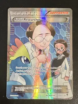 Fossil Researcher 110/111 Pokemon Furious Fists Ultra Rare Full Art Holo Damage - Image 1