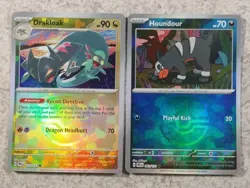 POKEMON PRISMATIC EVOLUTIONS MASTER BALL (LOT OF 2) DRAKLOAK + HOUNDOUR ENGLISH - Image 1
