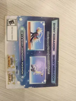 Pokemon Scarlet And Violet Serial Codes Shiny Koraidon or Miraidon UNSCRATCHED! - Image 2