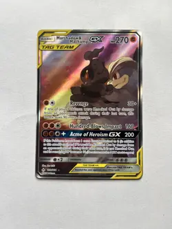 Pokemon TCG Marshadow & Machamp GX Full Art 199/214 Unbroken Bonds Tag Team LP - Image 1