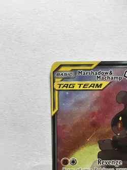 Pokemon TCG Marshadow & Machamp GX Full Art 199/214 Unbroken Bonds Tag Team LP - Image 4