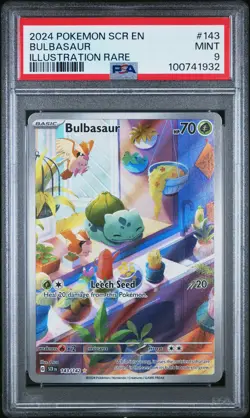 Bulbasaur #143 PSA 9 Illustration Pokemon SCR EN Stellar Crown Scarlet & Violet - Image 1