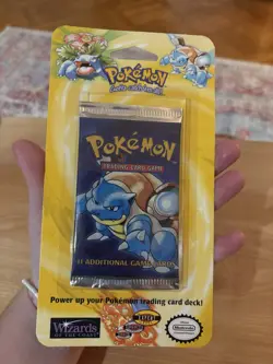 Pokemon Base Set Unlimited Blister Pack Sealed Unweighed 1999 Blastoise Art Mint - Image 1