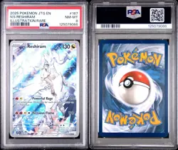 2025 POKEMON JTG EN-JOURNEY TOGETHER ILLUSTRATION RARE #167 N'S RESHIRAM PSA 8 - Image 3