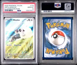 2025 POKEMON JTG EN-JOURNEY TOGETHER ILLUSTRATION RARE #170 HOP'S WOOLOO PSA 10 - Image 3