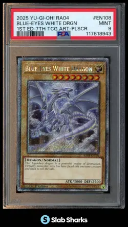 2025 YU-GI-OH! #RA04-EN108 BLUE-EYES WHITE DRAGON 1ST EDITION PSA 9 - Image 1