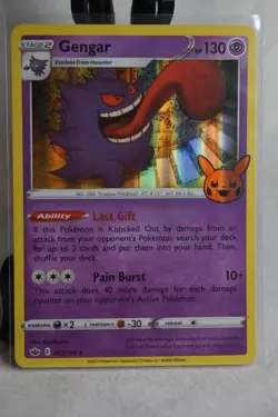 Pokemon Card Gengar Holo Rare 57/198 Trick Or Trade Halloween TCG - Image 1