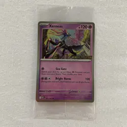 Pokemon TCG Mega Evolution Xerneas 2025 Bestbuy Stamped Promo Card SEALED - Image 1